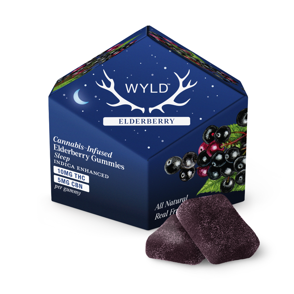 Elderberry 2:1 CBN + Indica Enhanced Gummies | 100mg THC:50mg CBN by WYLD