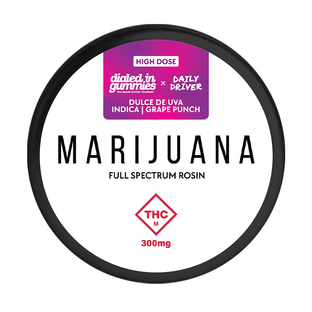 300mg - Dulce de Uva - Rosin Gummies (10pk) by Dialed In Gummies