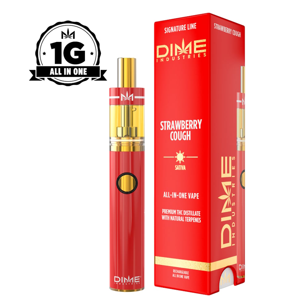 Strawberry Cough 1G All in One Device by Dime Industries in United States
