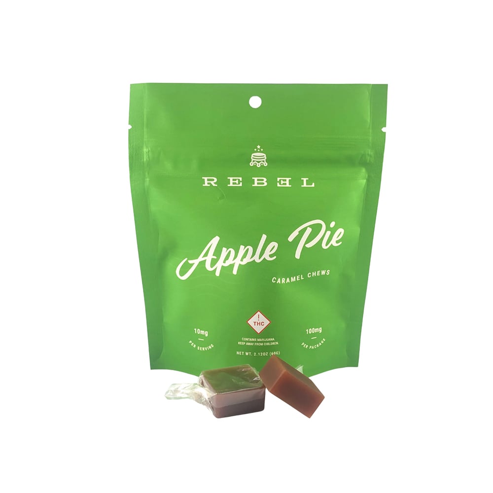 Apple Pie Caramels [10pk] (100mg) by Rebel Edibles