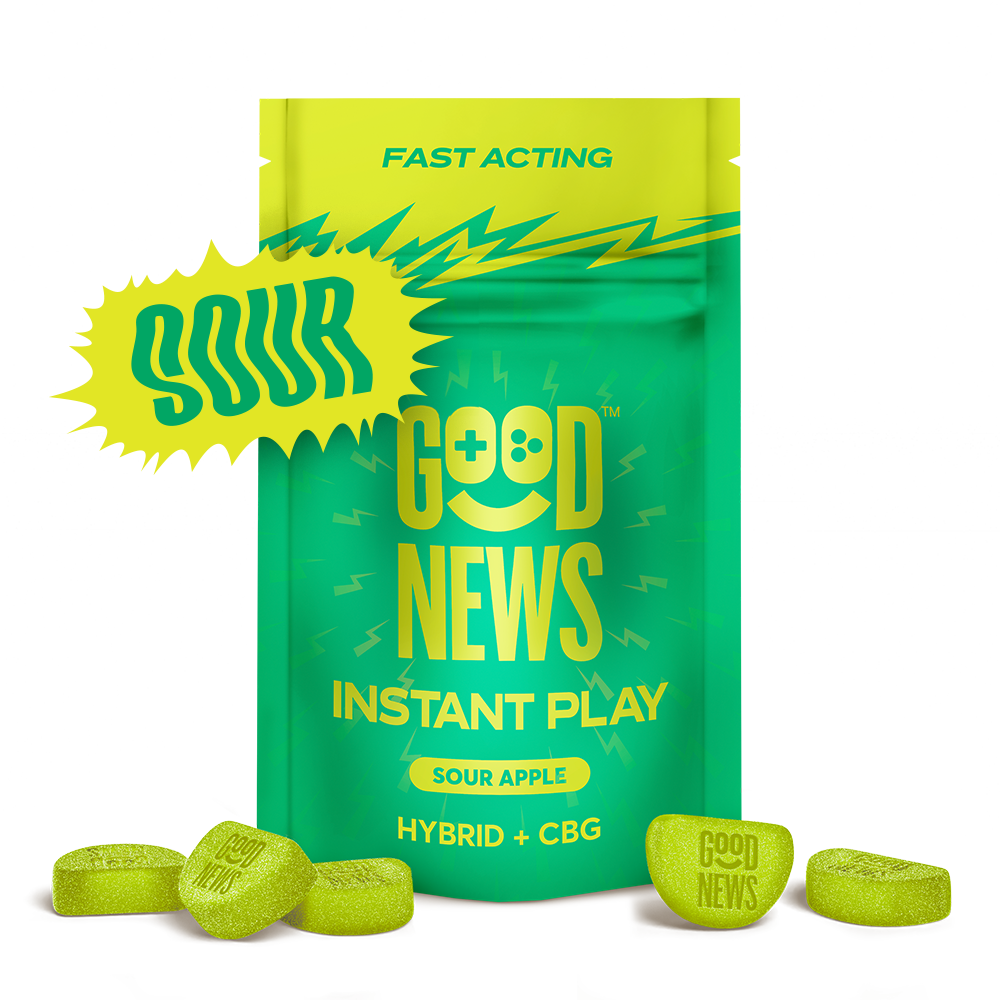 INSTANT PLAY Sour Apple [20pk] (200mg THC/100mg CBG) by Good News™
