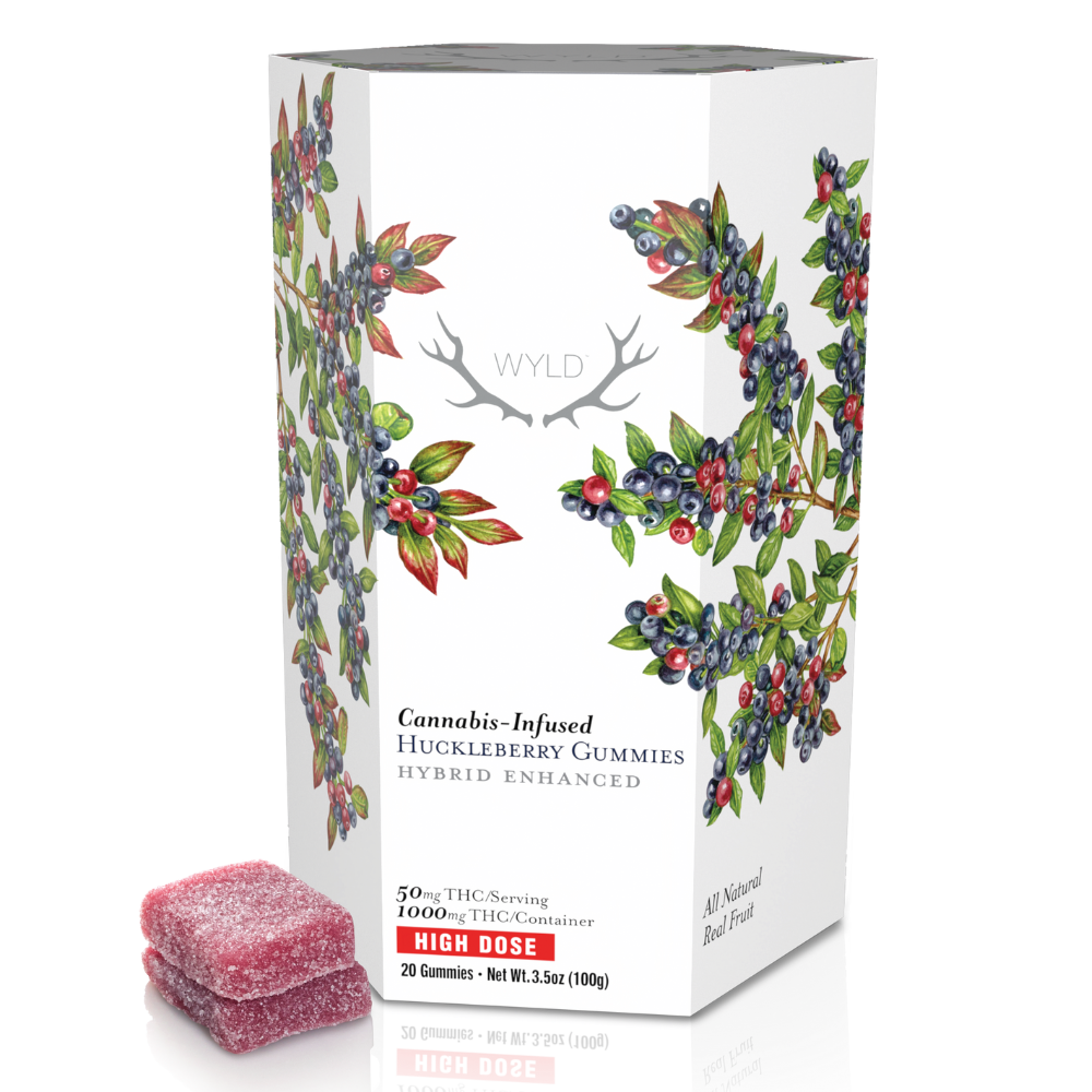 *High Dose* Huckleberry Hybrid Enhanced Gummies | 1000mg by WYLD