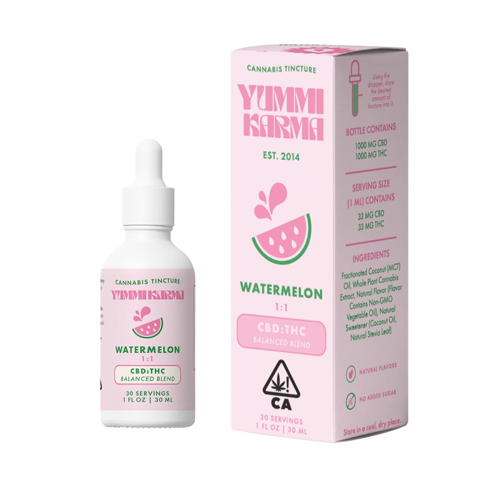 1:1 Watermelon [30ml] (1000mg CBD/1000mg THC) by Yummi Karma