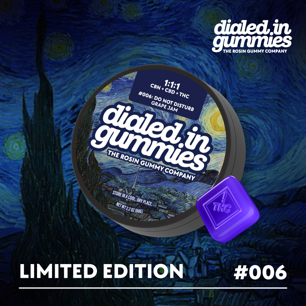 100mg - Do Not Disturb #006 - Rosin Gummies (10pk) by Dialed In Gummies