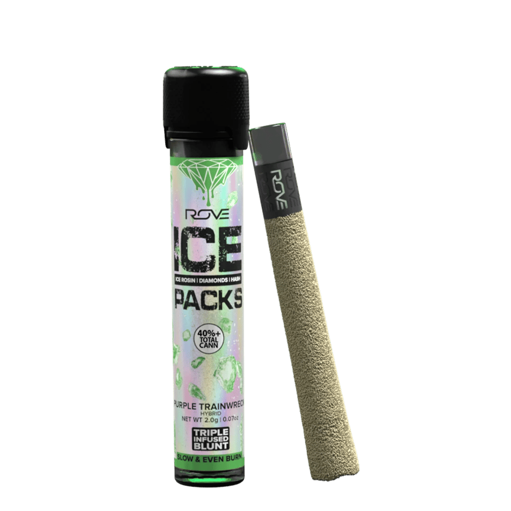 Purple Trainwreck - Infused Ice Pack Blunt (Rosin, Hash, and Diamonds) [2g] by ROVE in United States