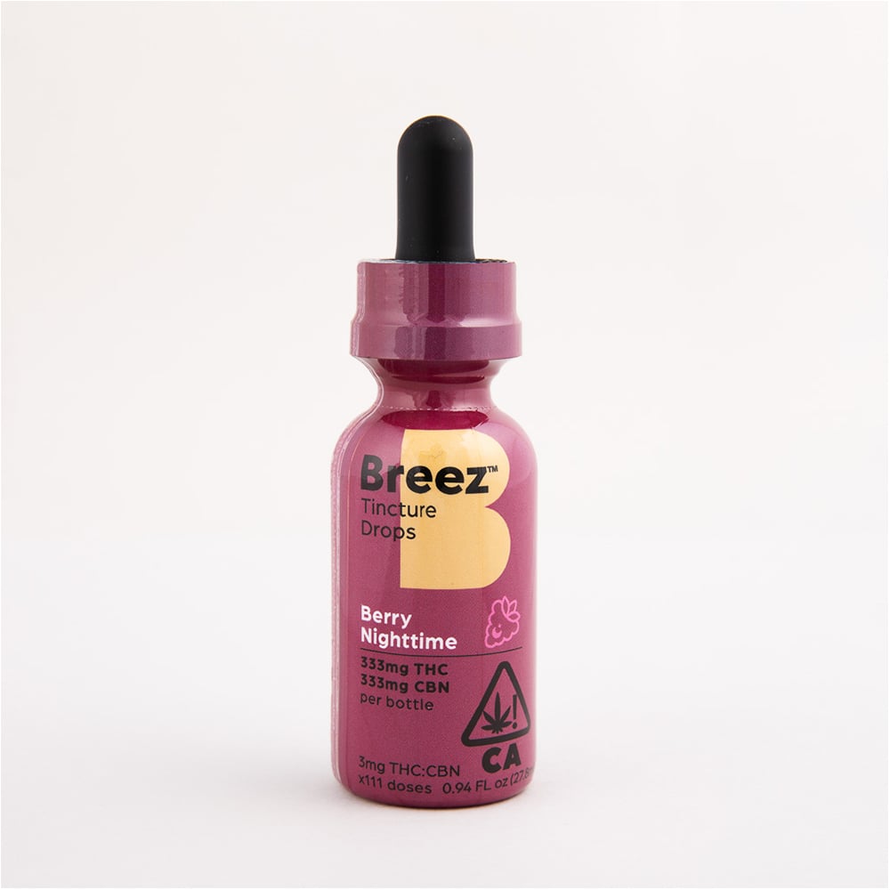 1:1 Berry Nighttime Drops (333mg THC/333mg CBN) by Breez