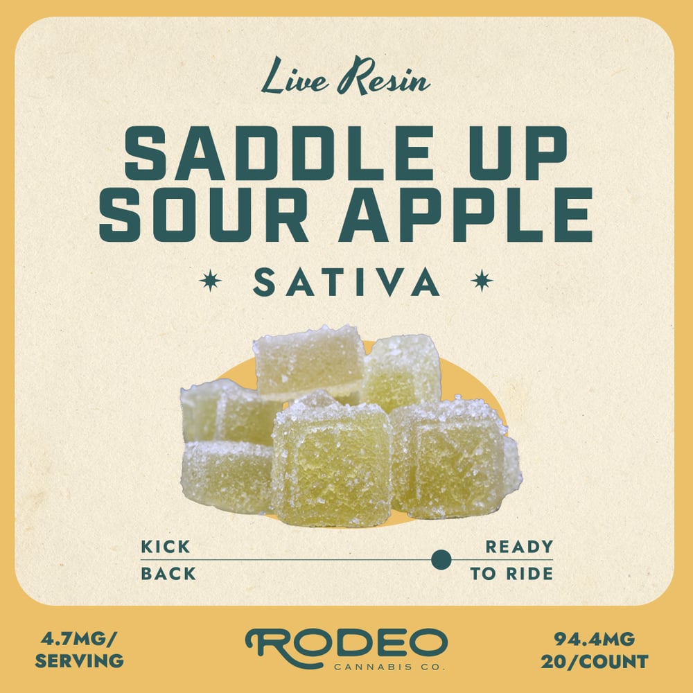 Rodeo Live Resin Saddle Up Sour Apple (S) Gummies (C0070000231) by Rodeo Cannabis