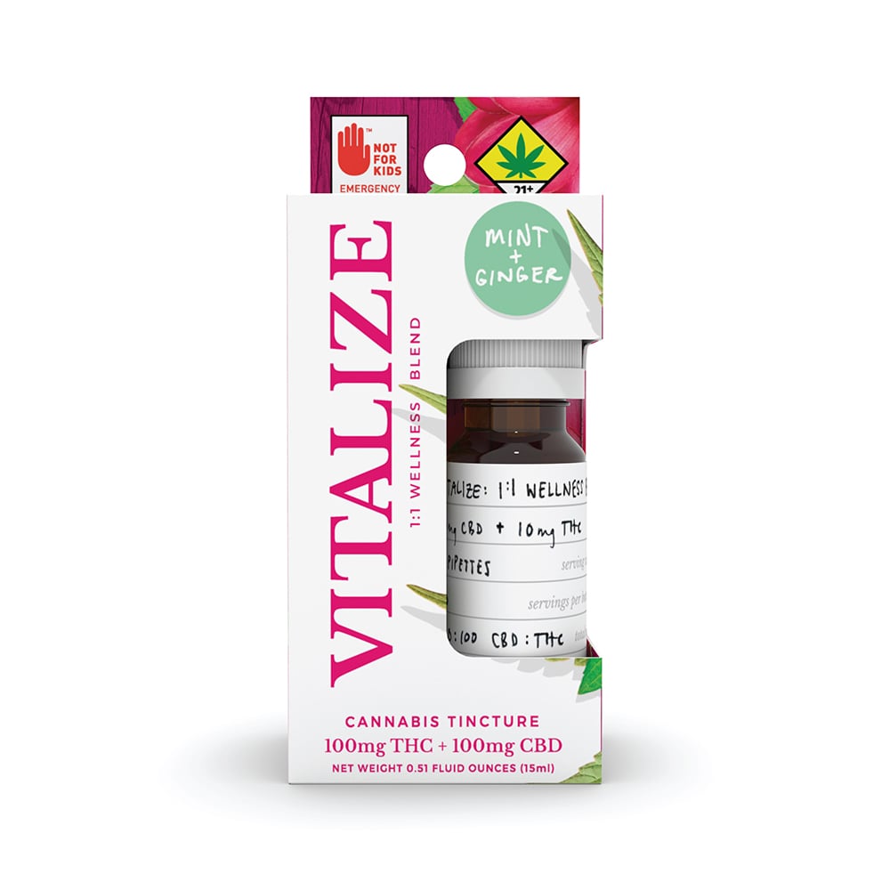 1:1 Vitalize - Mint+Ginger (100mg CBD/100mg THC) by Verdure - NWCS
