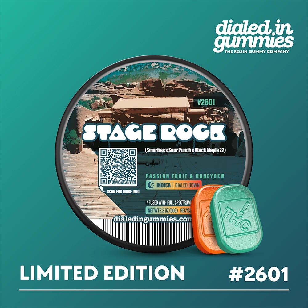 100mg - Stage Rock #2601 - Rosin Gummies (10pk) by Dialed In Gummies