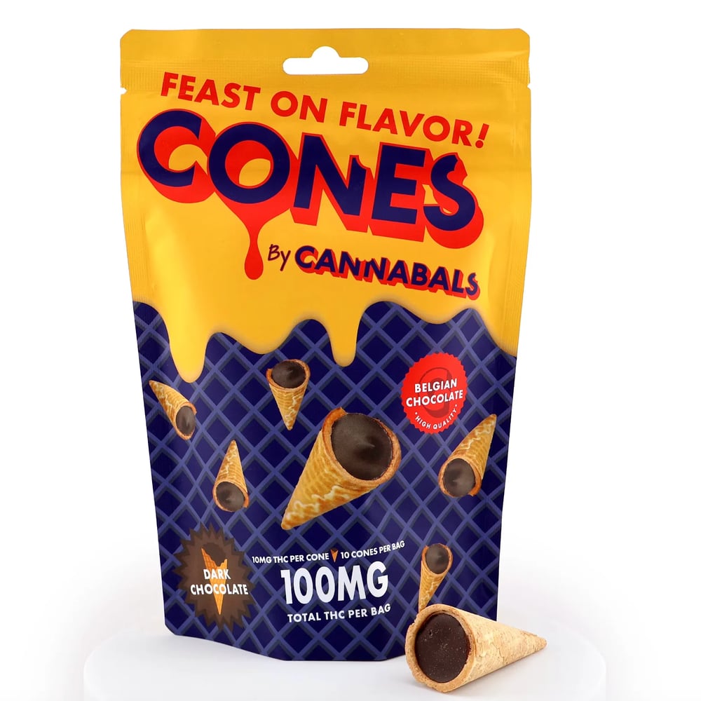 Dark Chocolate Cones [10pk] (100mg) by Cannabals