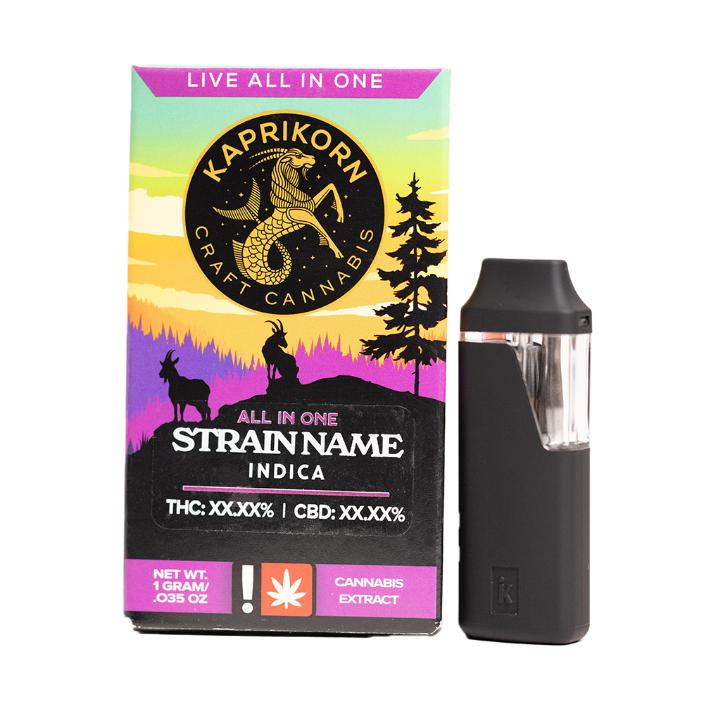 GMO x Jungle Cake 1g Live Resin All-in-one vape by Kaprikorn
