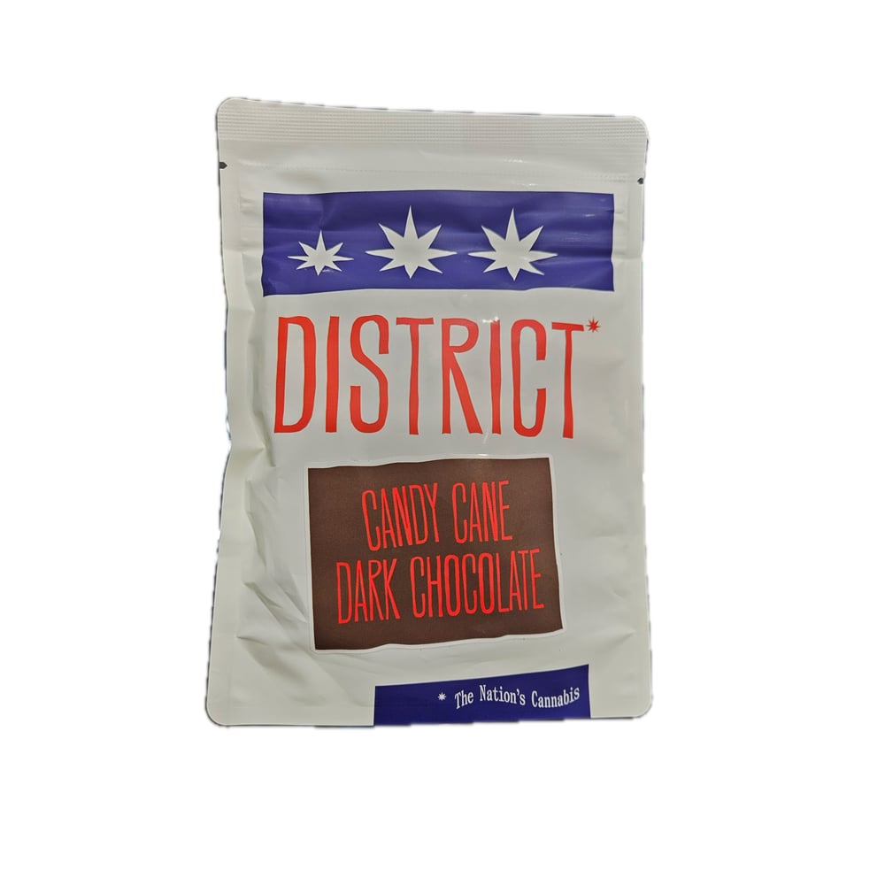 Candy Cane Dark Chocolate [10pk] (200mg THC) by District Cannabis