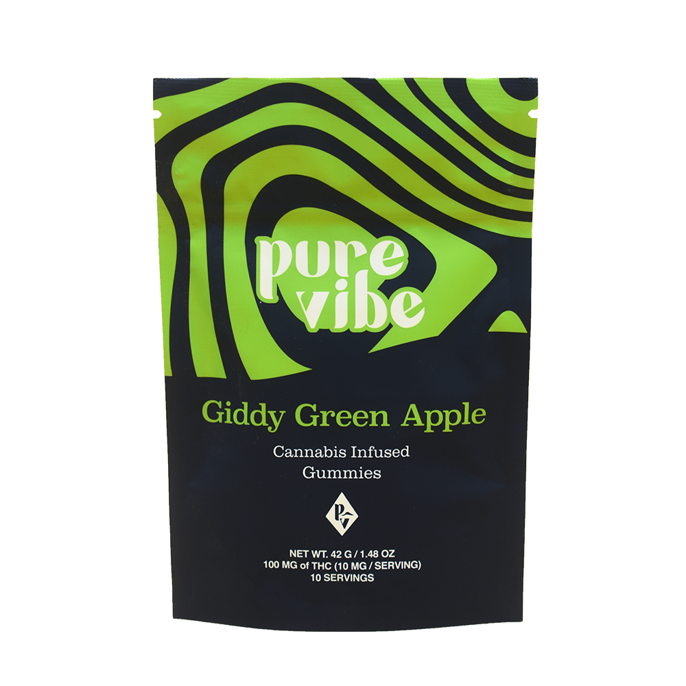 Giddy Green Apple [10pk] (100mg) by Pure Vibe