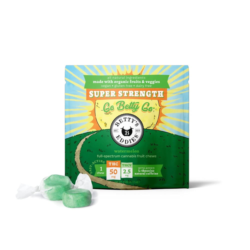 Go Betty Go - Watermelon [1pk] (50mg THC/2.5mg THCV) by Betty's Eddies
