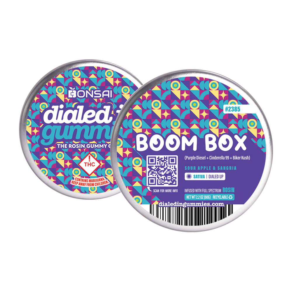 100mg - Boom Box #2385 - Rosin Gummies (10pk) by Dialed In Gummies