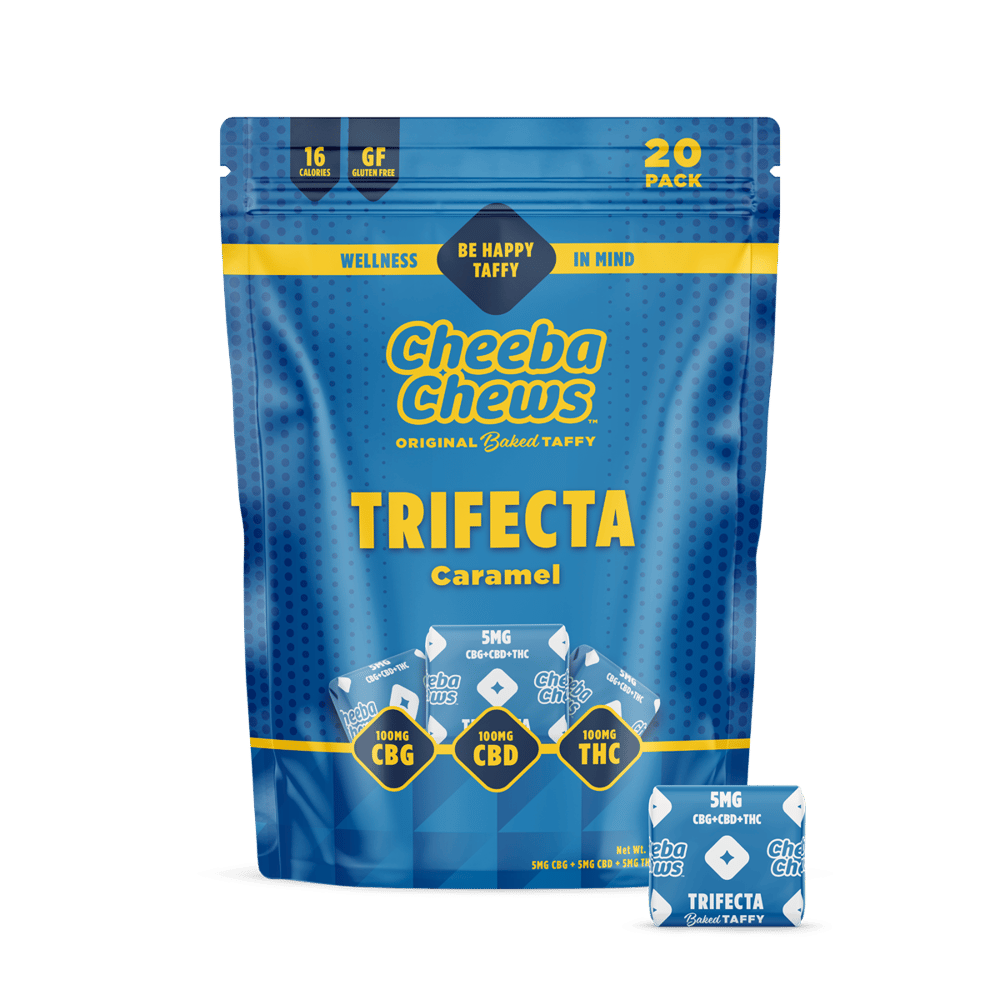 Trifecta - Be Happy [20pk] (250mg CBG/250mg CBD/250mg THC) by Cheeba Chews
