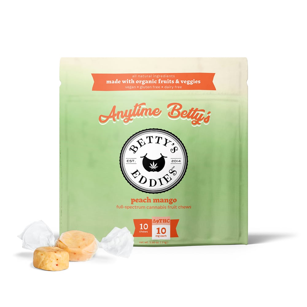 Anytime Betty's - Peach Mango [10pk] (100mg THC) by Betty's Eddies