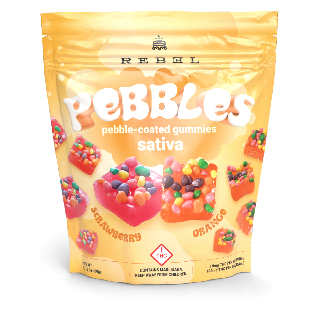 P. Coated Gummy - Sativa [10pk] (100mg) by Rebel Edibles