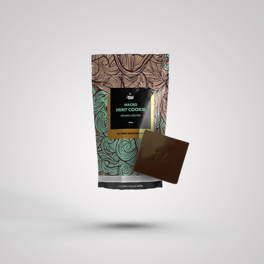 NGW -- MACRO Mint Cookie -- Crunch Square -- 100mg by Nature's Grace and Wellness