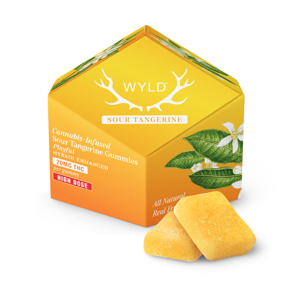 *HIGH DOSE* Sour Tangerine Hybrid Enhanced Gummies | 200mg by WYLD