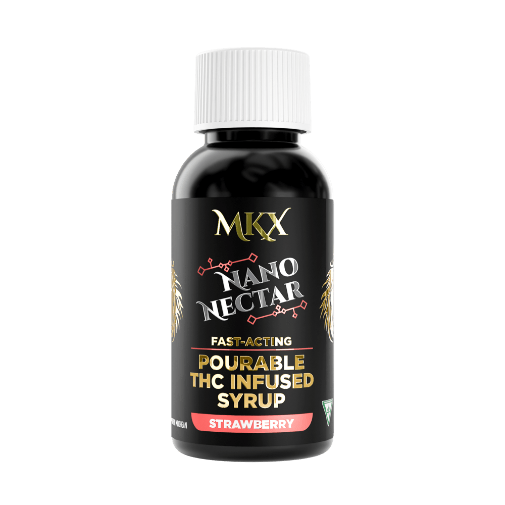 Nano Nectar: 200 MG THC Pourable Syrup (Strawberry) by MKX Oil Co.