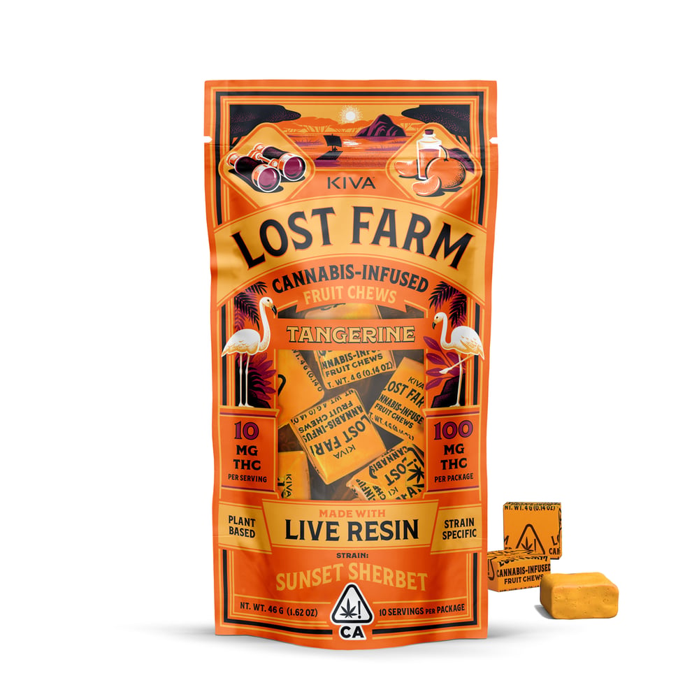 Tangerine x Sunset Sherbet [10pk] (100mg) by Lost Farm