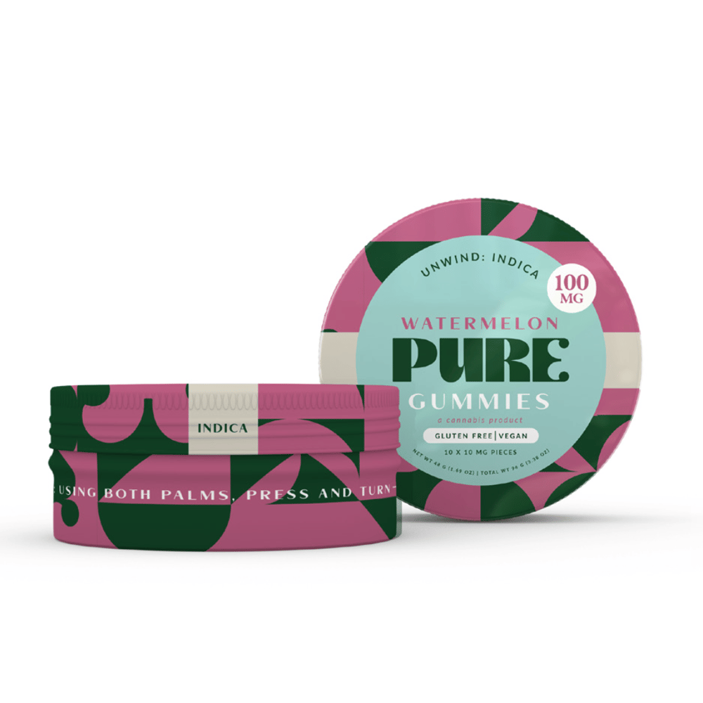 Watermelon - Indica (100mg) by PURE Edibles
