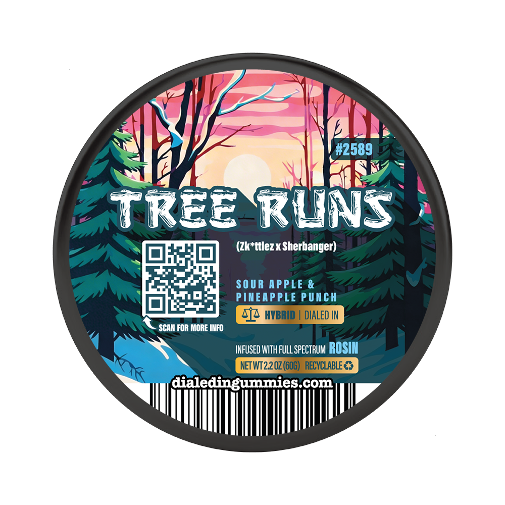 100mg - Tree Runs #2589 - Rosin Gummies (10pk) by Dialed In Gummies