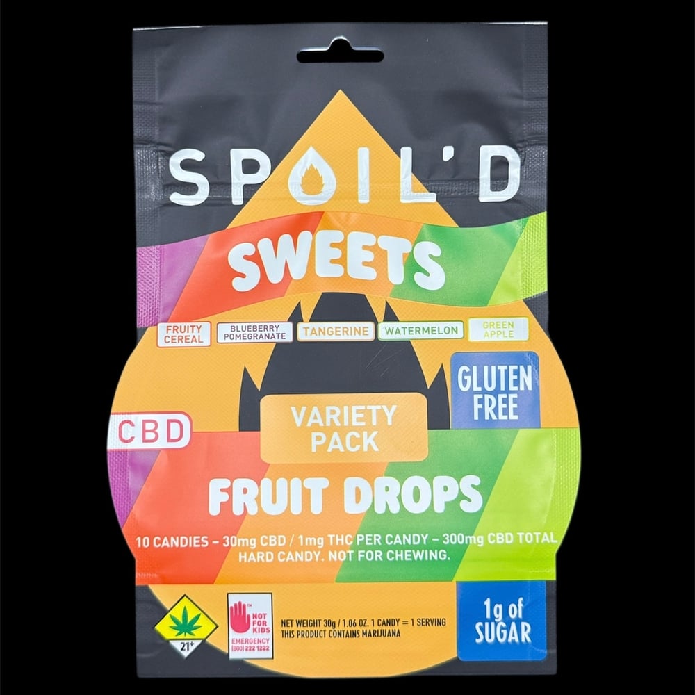CBD Variety Pack Fruit Drops 30:1 [10pk] (300mg CBD / 10mg THC) by Spoil'd