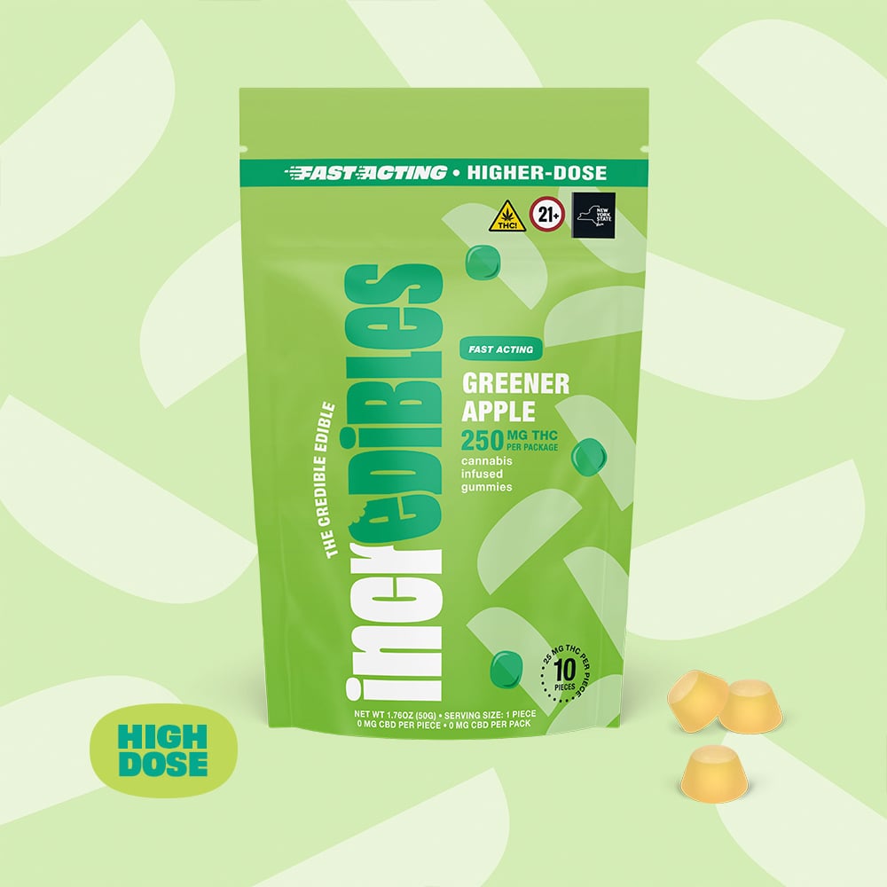 Higher Dose Fast Acting Greener Apple [10pk] (250mg) by incredibles
