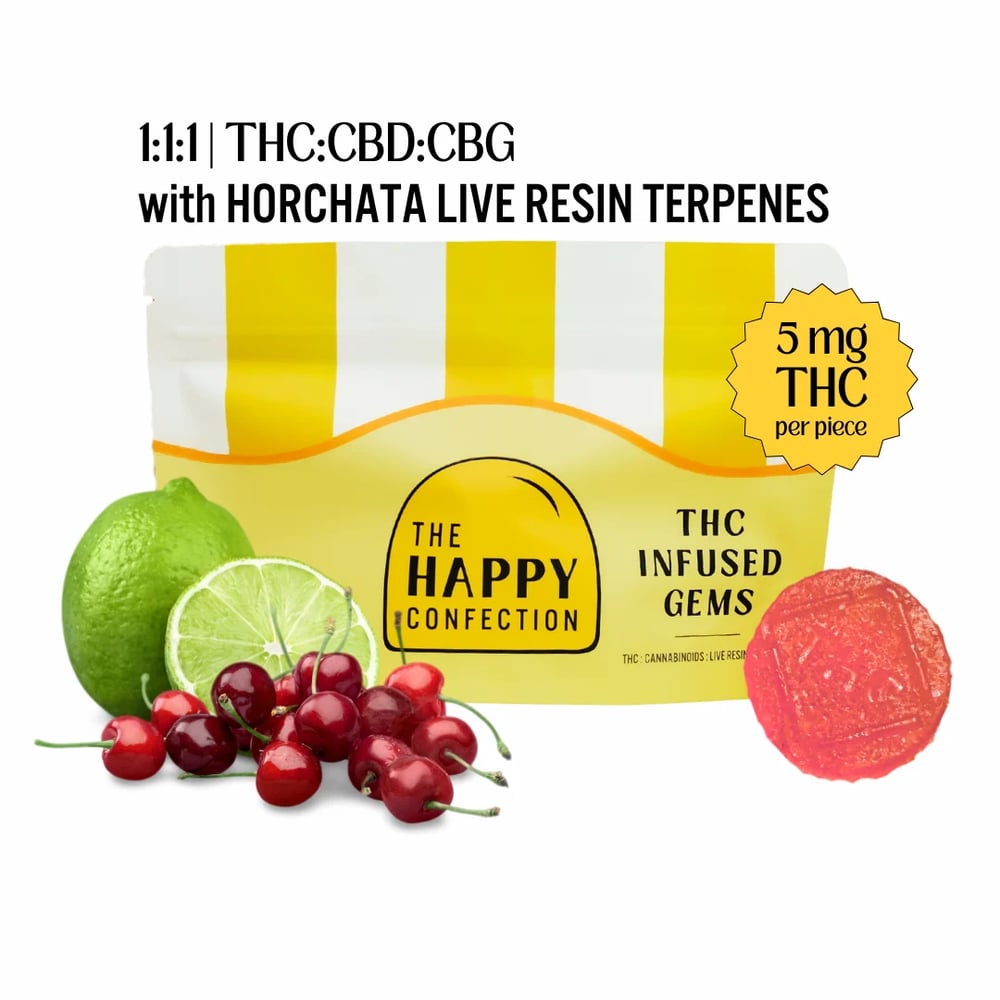 The Happy Confection Medium Dose Infused Gems - 20 Pack Coasting Cherry Punch THC|CBD|CBG - 00188 by The Happy Confection™