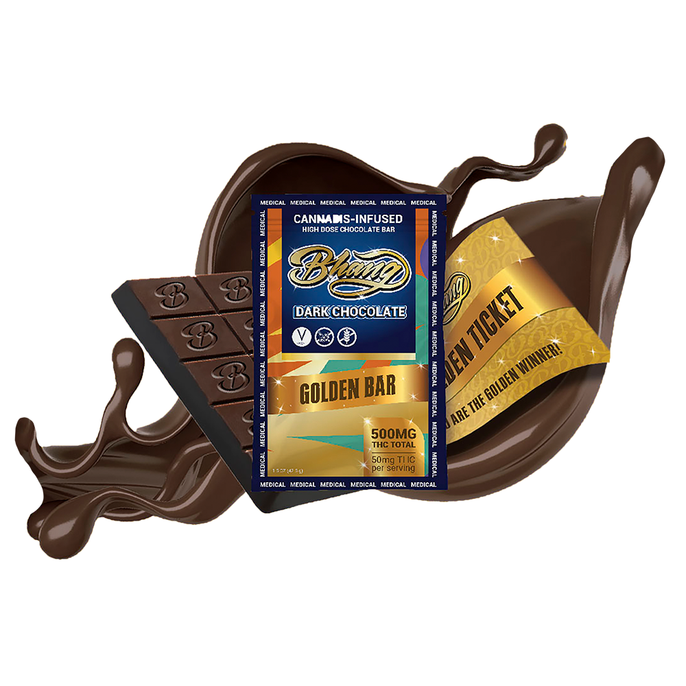Dark Chocolate Golden Bar - Indica (500mg) by Bhang