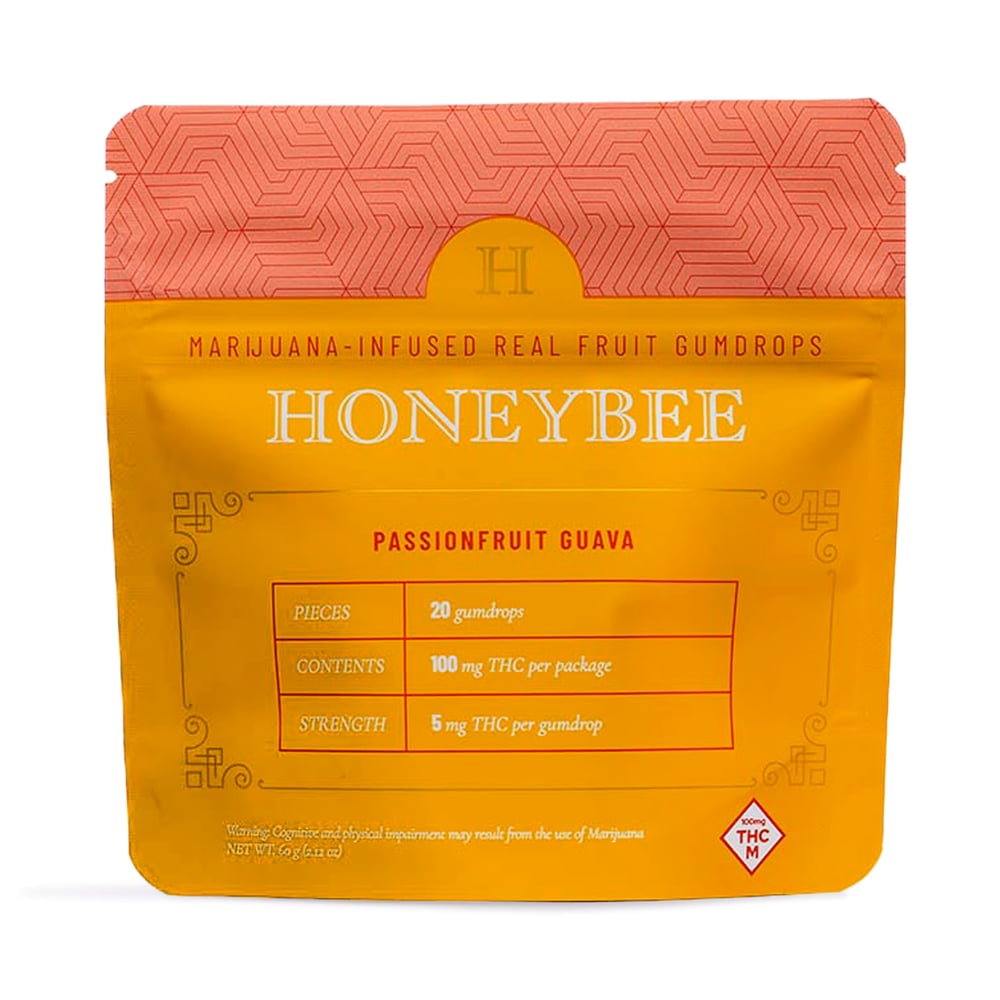 Passionfruit Guava Gumdrops [20pk] (100mg) by Honeybee