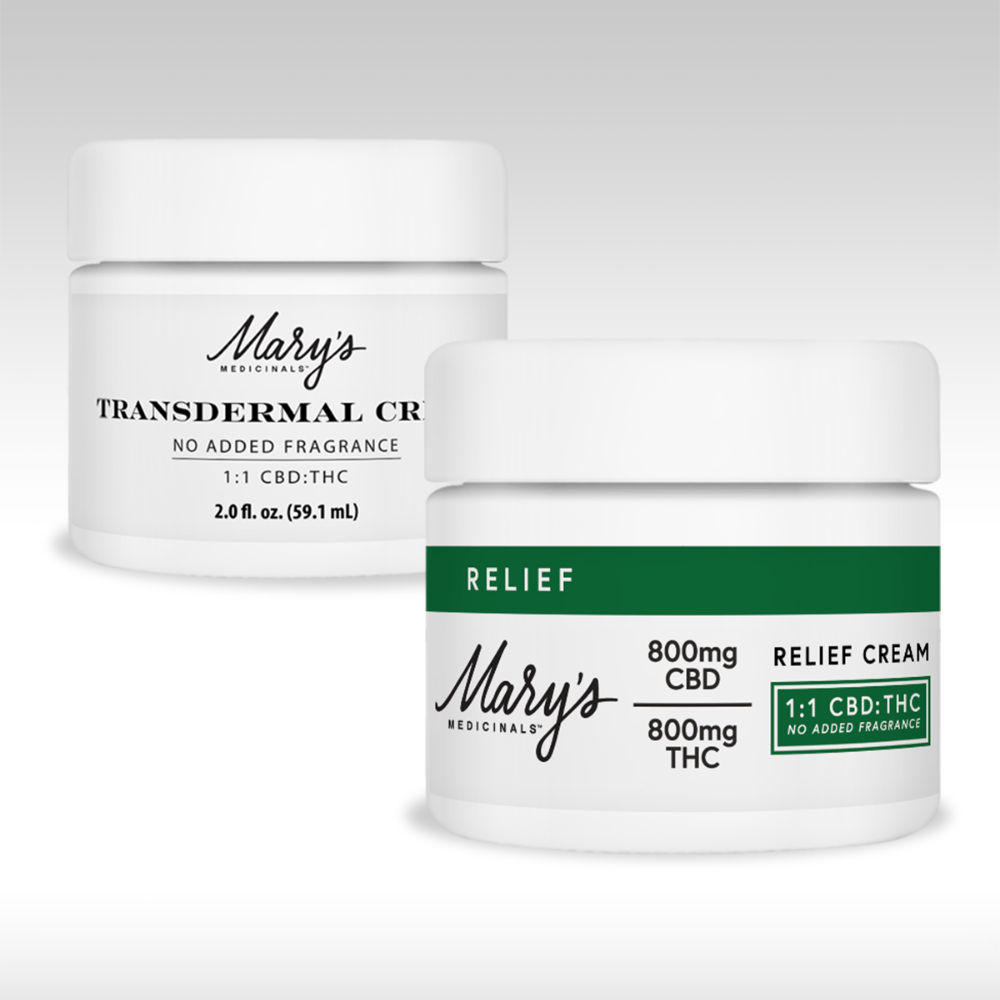 1:1 Relief Cream - Unscented (800mg CBD/800mg THC) by Mary's Medicinals
