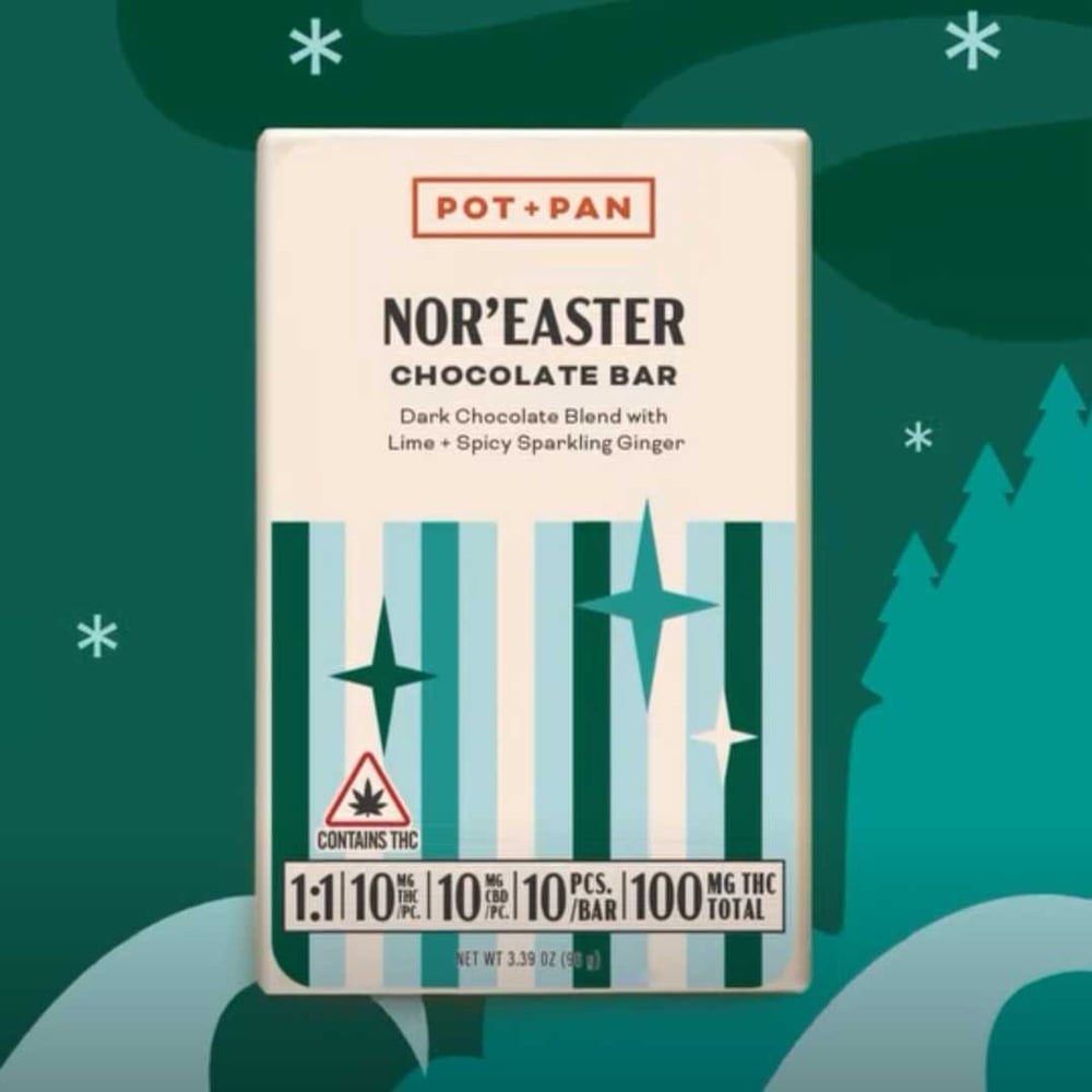 1:1 Nor Easter [10pk] (100mg CBD/ 100mg THC) by Pot + Pan