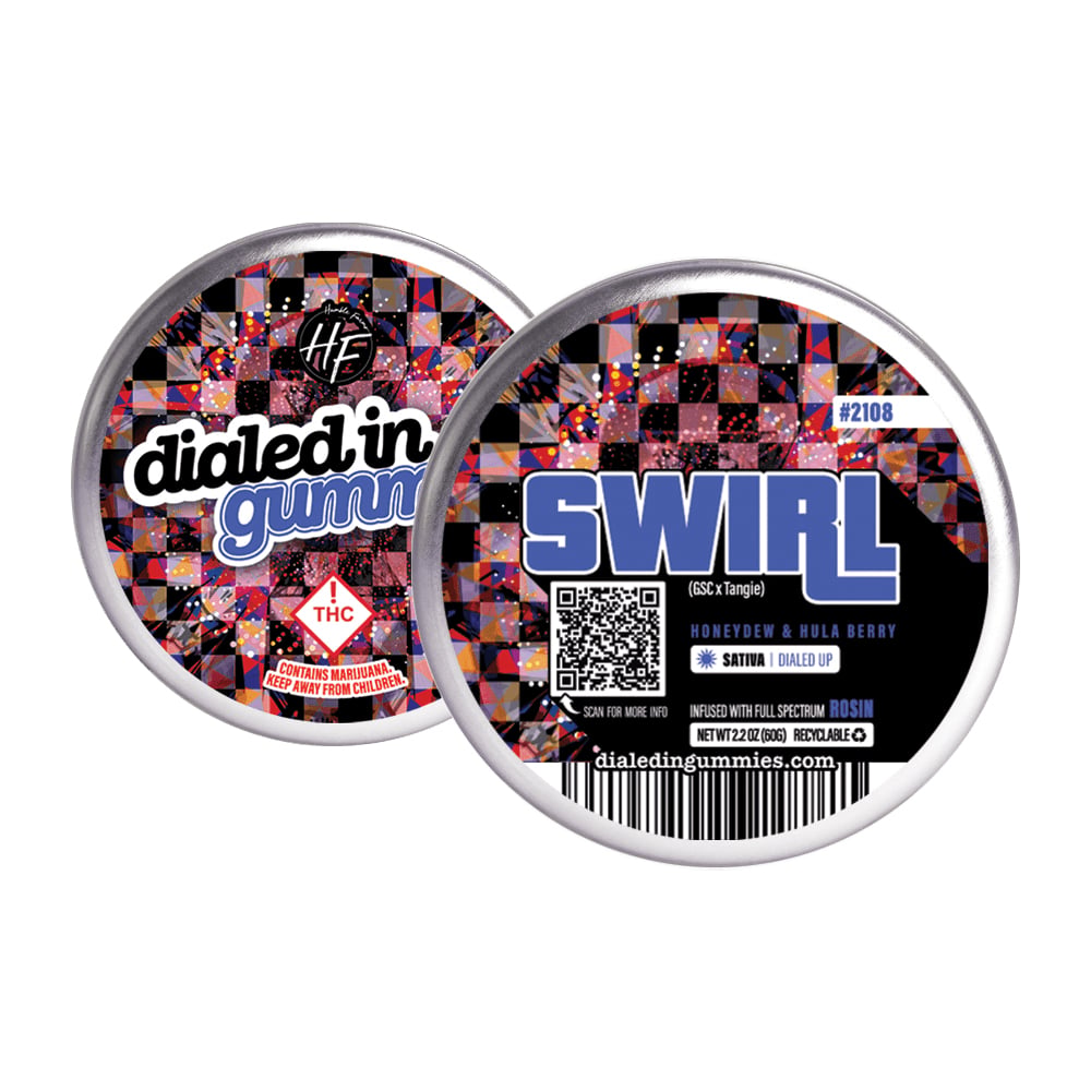 100mg - Swirl #2108 - Rosin Gummies (10pk) by Dialed In Gummies