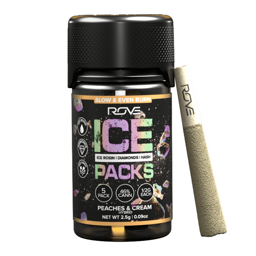 Peaches & Cream - Infused Ice Packs (Rosin, Hash, and Diamonds) [5x 0.5g] by ROVE