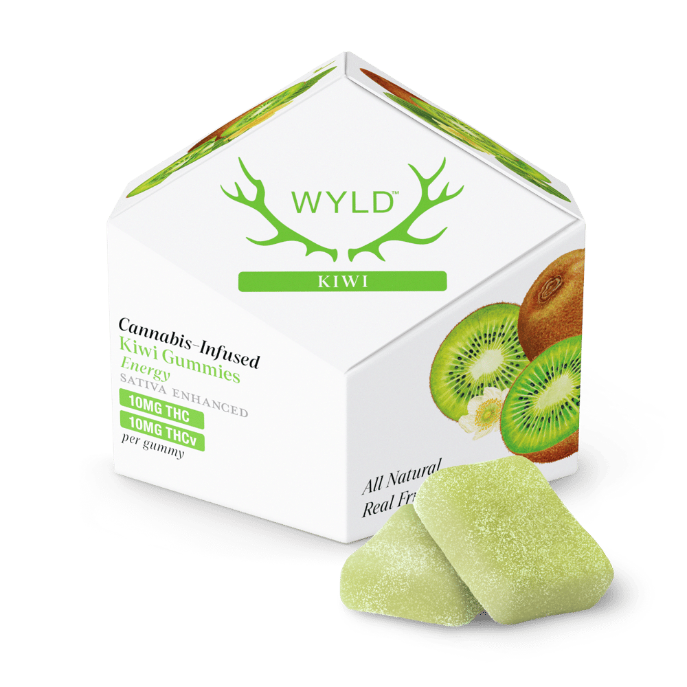 Kiwi 1:1 THCv + Sativa Enhanced Gummies | 100mg by WYLD