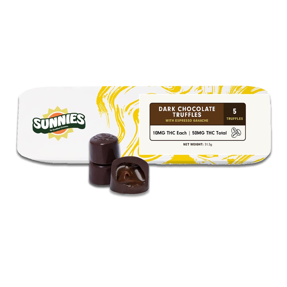 Dark Chocolate Espresso Ganache Truffles [5pk] (50mg) by Sunnies