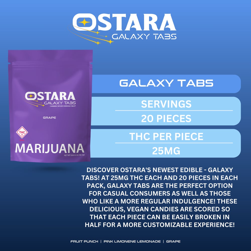 Galaxy Tabs - Grape [20pk] (500mg) by Ostara Cannabis