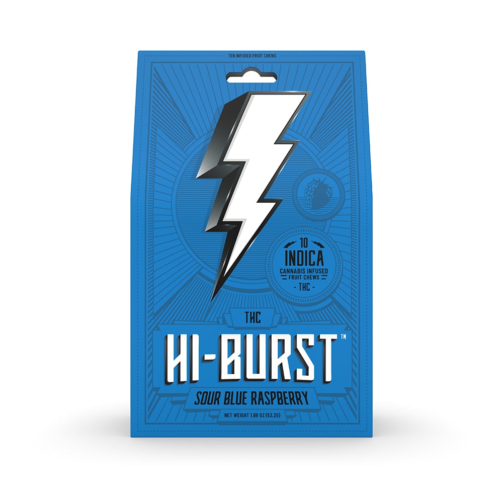 Sour Blue Raspberry Uplift [10pk] (100mg) by Hi-Burst