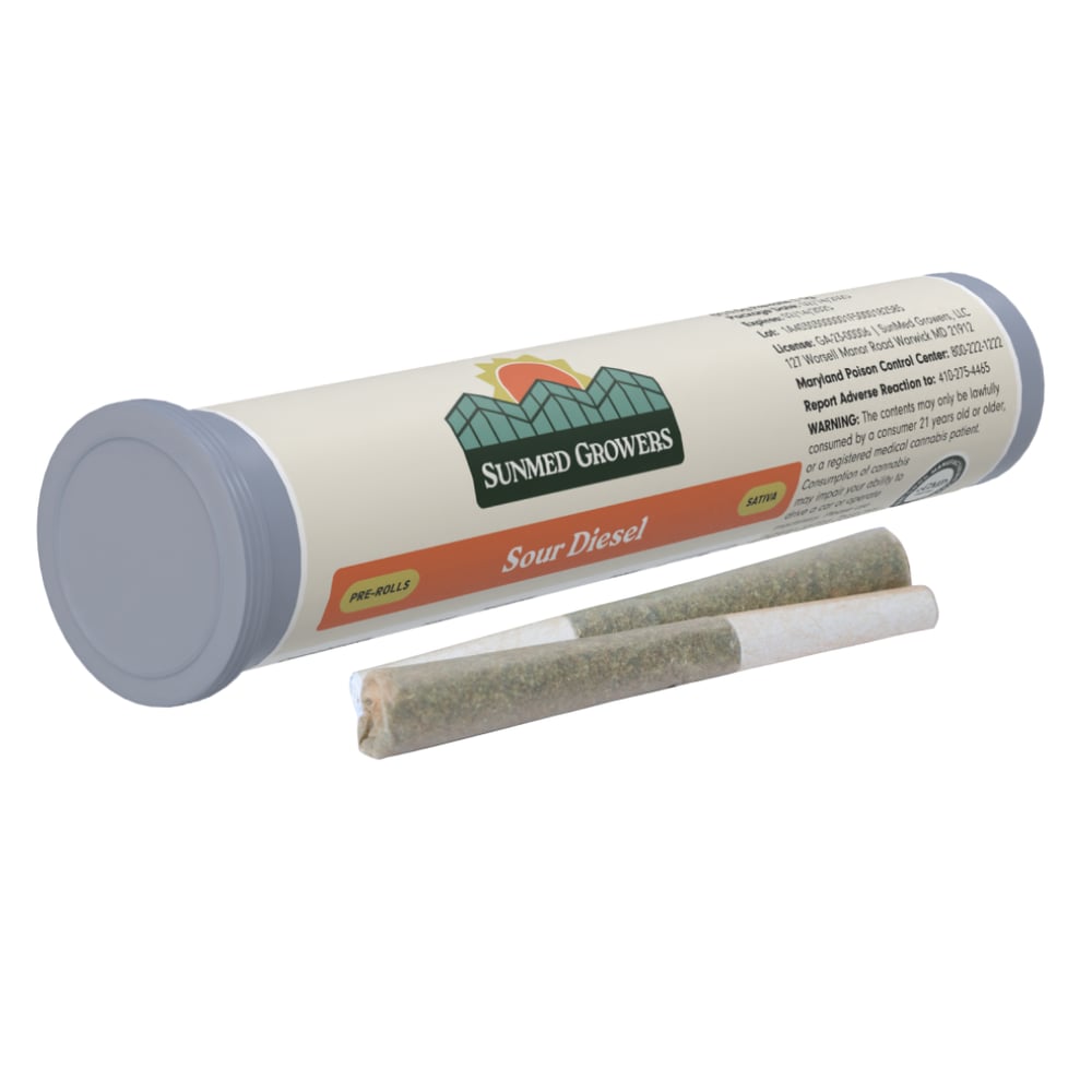 Sour Diesel Pre-Roll 0.5g 2-Pack by SunMed Growers