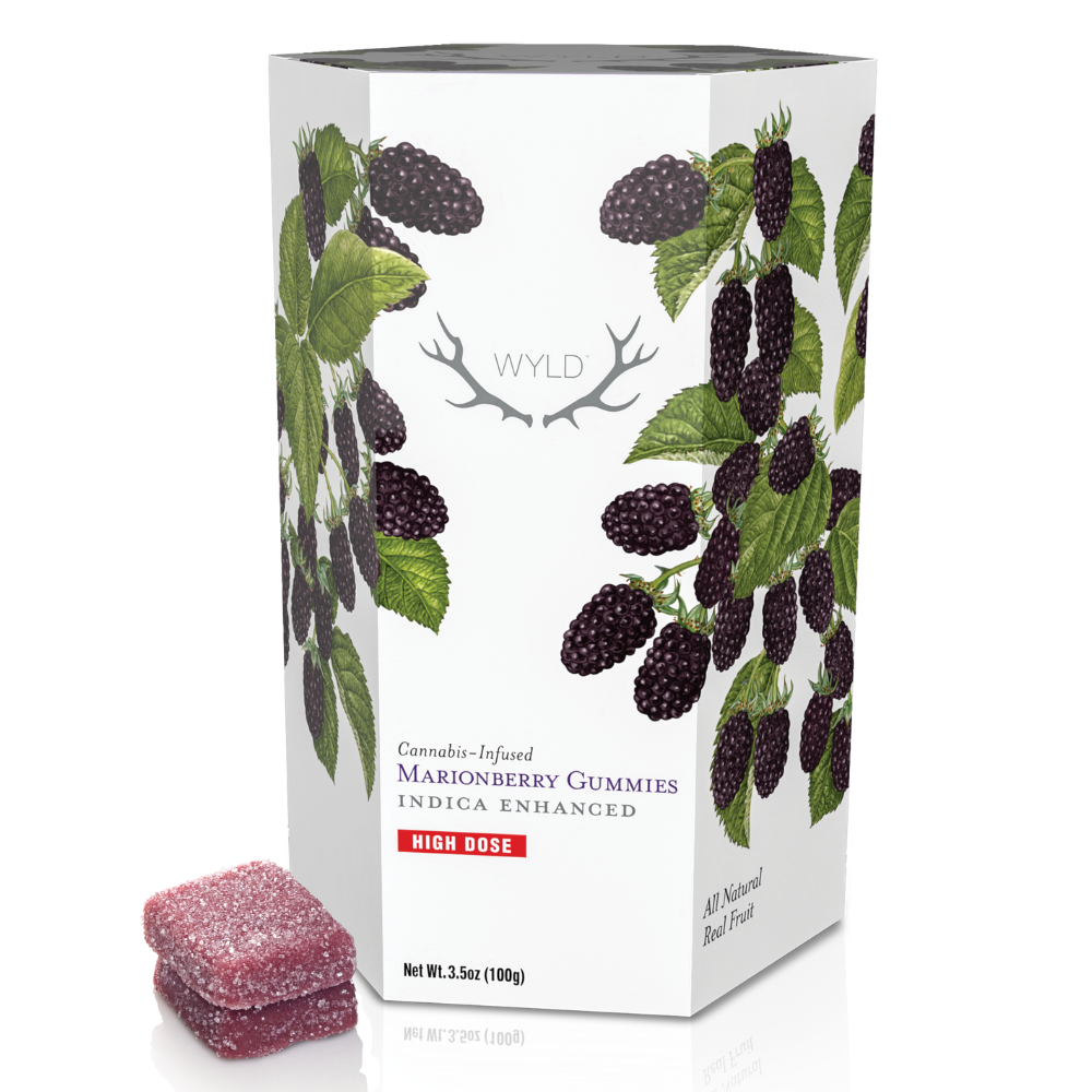 *High Dose* Marionberry Indica Enhanced Gummies | 1000mg by WYLD in United States