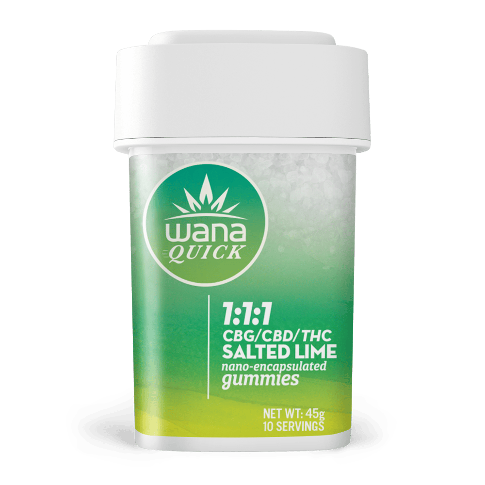 1:1:1 Salted Lime [10pk] (100mg CBG/100mg CBD/100mg THC) by Wana