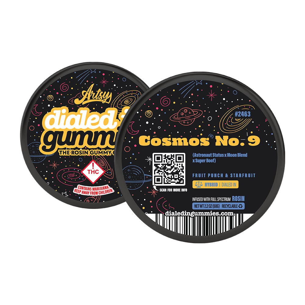 100mg - Cosmo No.9 #2463 - Rosin Gummies (10pk) by Dialed In Gummies