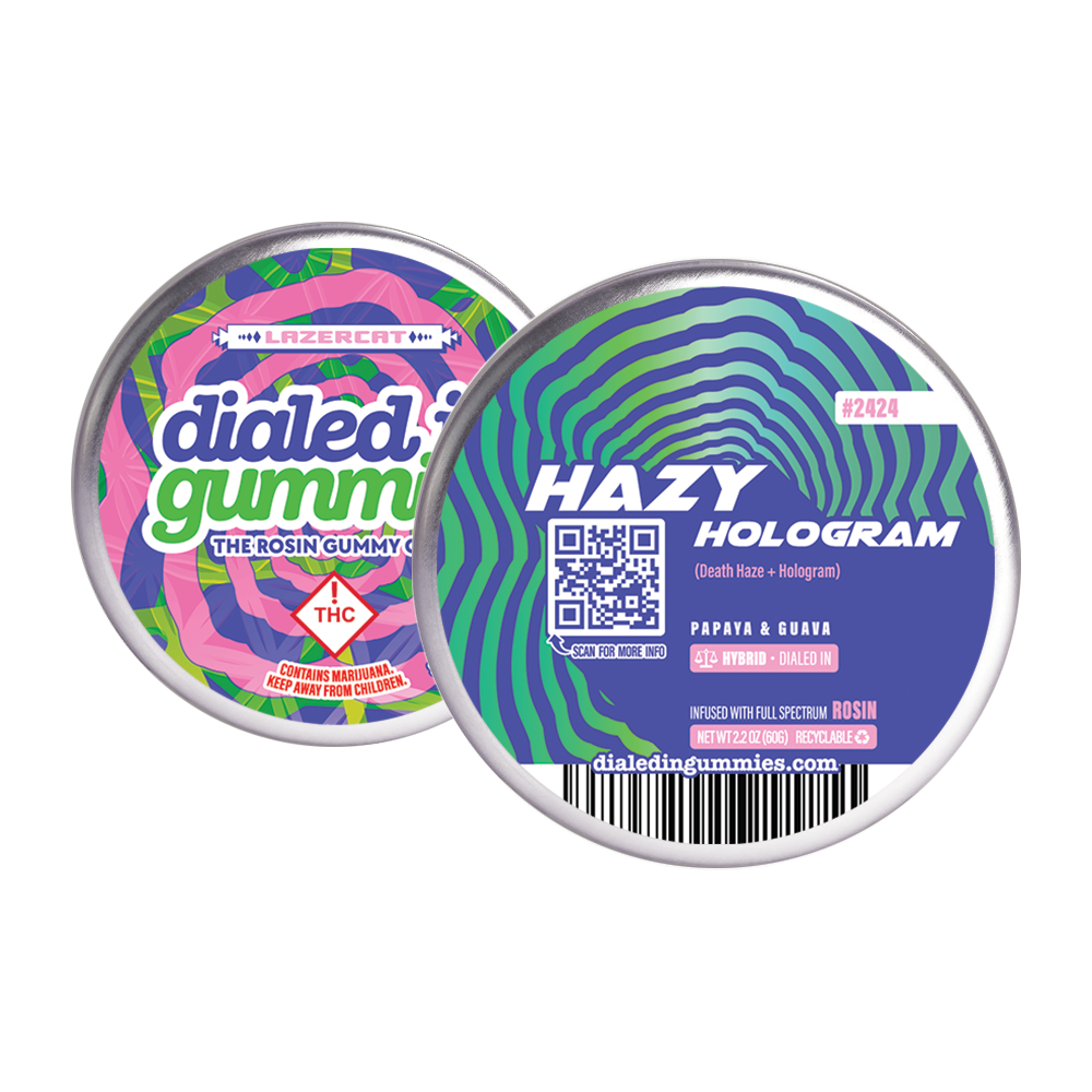 100mg - Hazy Hologram - Rosin Gummies (10pk) by Dialed In Gummies