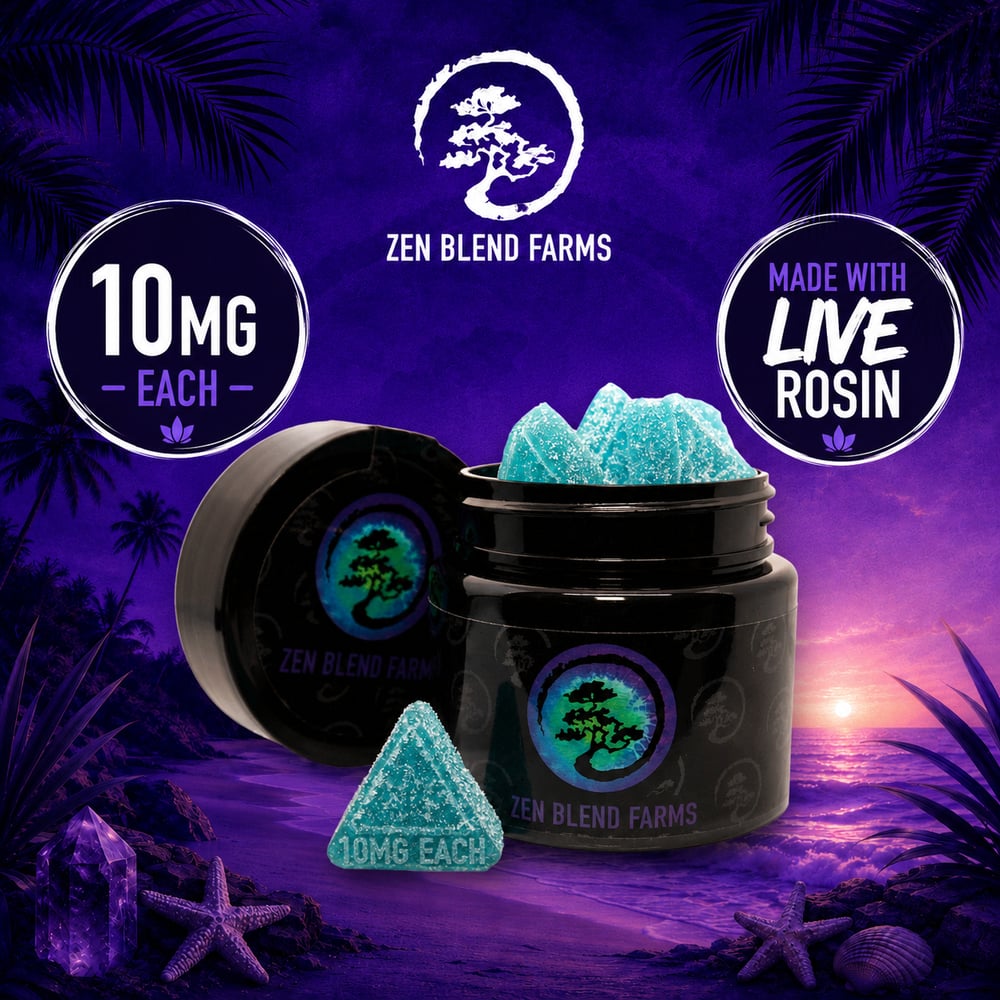 Sour Blue Razz [10pk] (100mg) by Zen Blend Farms