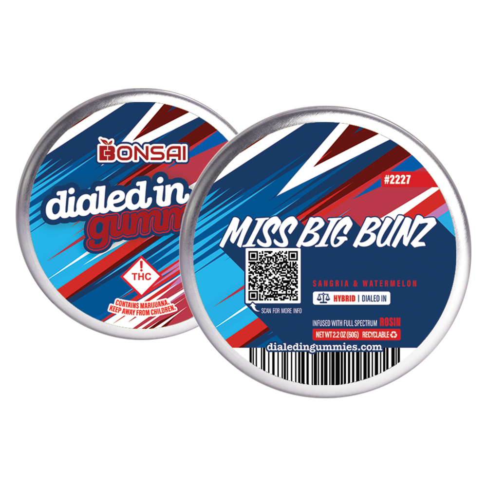 100mg - Miss Big Bunz #2227 - Rosin Gummies (10pk) by Dialed In Gummies