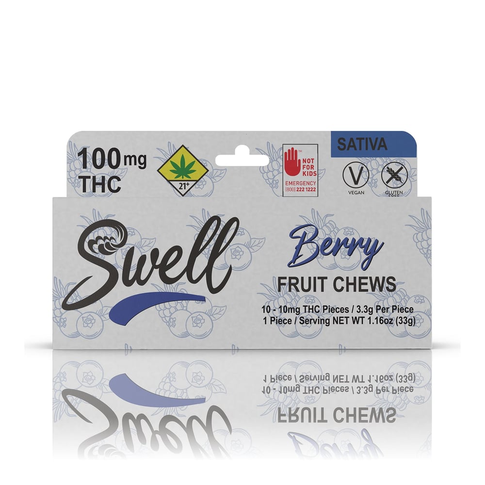 Berry Sativa Fruit Chews [10pk] (100mg) by Swell