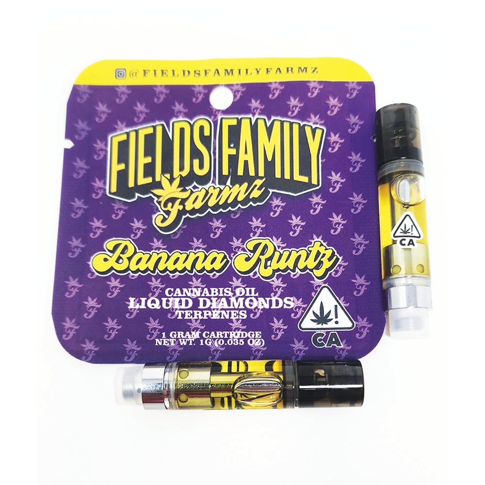 Banana Runtz 1g Cannabis Oil Cartridge by Fields Family Farmz